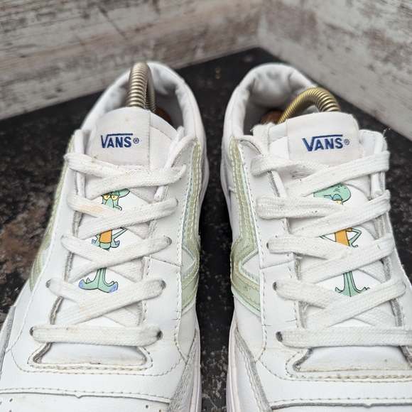 Vans x SpongeBob Lowland CC Bubble Shoes Sz 7.5 Used White Leather - Picture 4 of 10